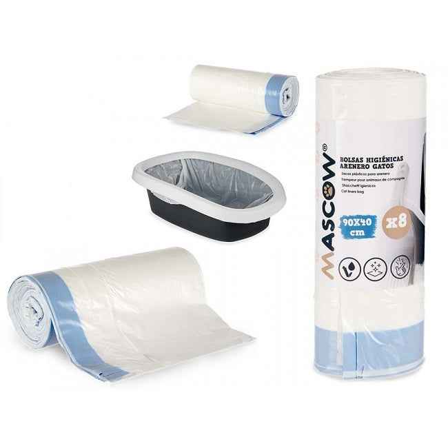 8 Sacchi igienici 90x40 cm per lettiera per gatti