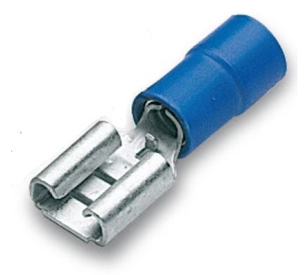 Capicorda preisolato 4,8x0,5 ad innesto femmina blu CEMBRE BF-F405 confezione 100 pz