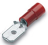 Capicorda preisolato 6,35x0,8 ad innesto maschio rosso CEMBRE RF-M608 confezione 100 pz