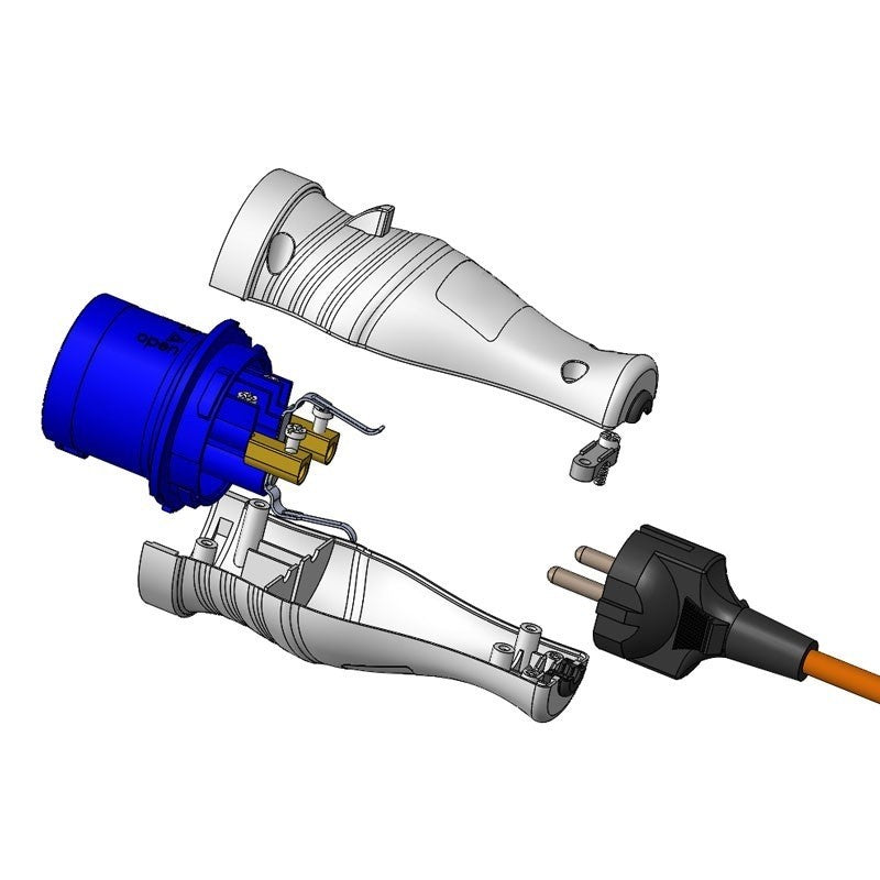 Adattatore industriale da spina CEE a spina SCHUKO 2P + T