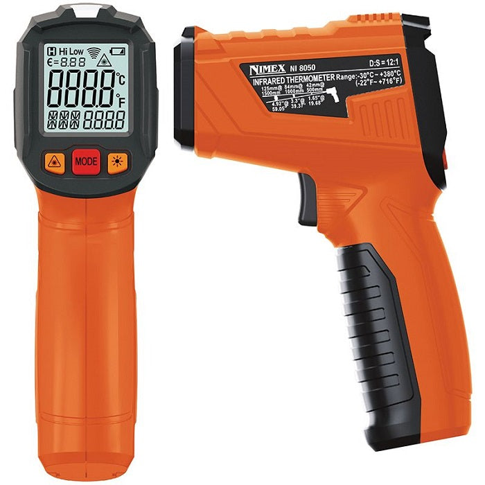 Termometro ad infrarossi RANGE -30°C +380°C NI8050