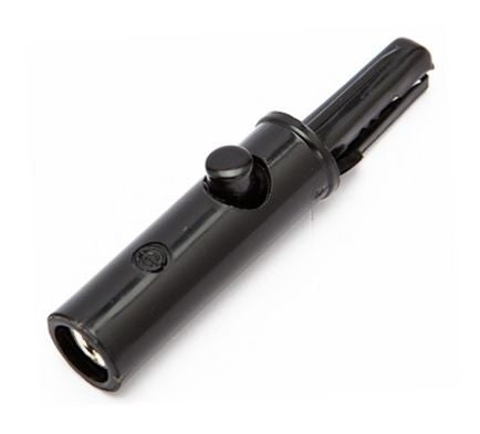 Coccodrillo completamente isolato lunghezza 52 mm nero