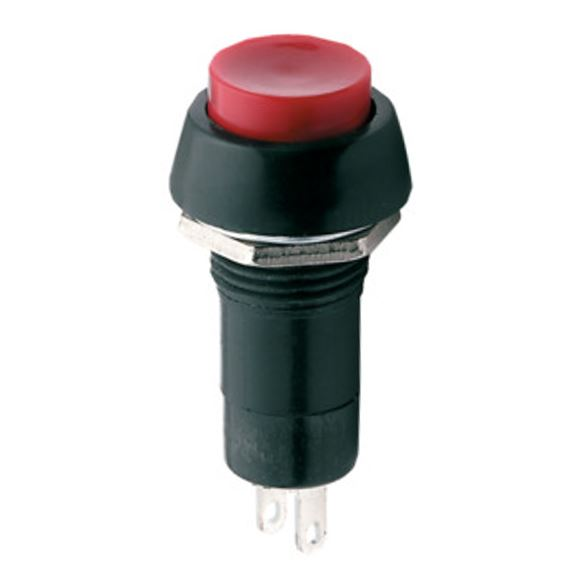 Interruttore unipolare a pulsante 250V-1A rosso