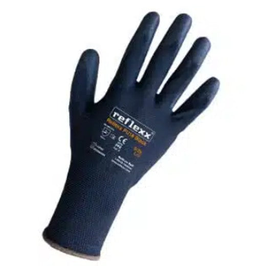 Guanti da lavoro PRO taglia L spalmati in poliuretano PU18 nero Reflexx
