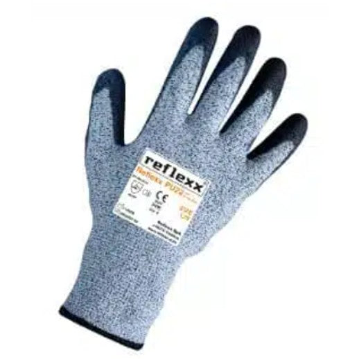 Guanti da lavoro PRO taglia L supportati in poliuretano PU22 cut protection grigio  Reflexx