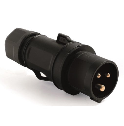 Spina mobile 16A 2P+T 6H 200-250V nera IP54 ROSI 9213N