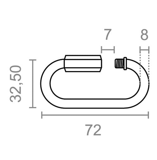 Maglia rapida 8 mm zincata per giunzione catene