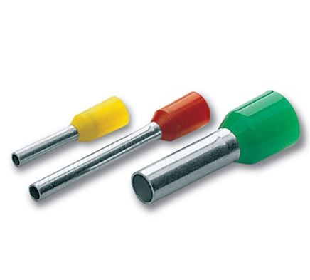 Terminali a tubetto 6 mm2 lungh. 26 mm collare isolato verde CEMBRE PKE618 confezione 100 pz