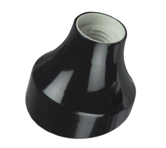 Portalampada da parete inclinato E27 nero