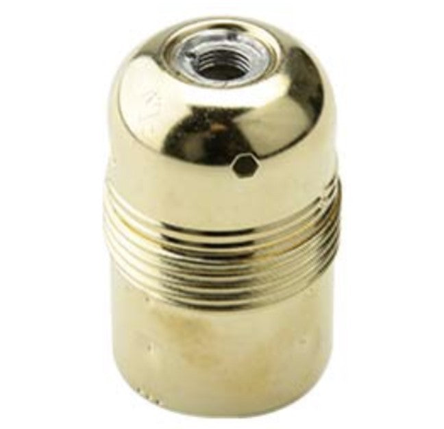 Portalampada metallico liscio E27 ottone
