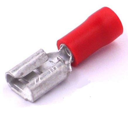 Capicorda preisolato ad innesto femmina rosso 2.8x0.8 CEMBRE RF-F308 confezione 100 pezzi