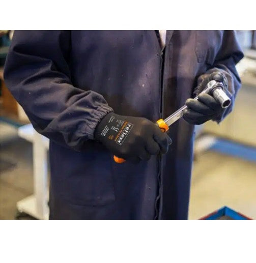 Guanti da lavoro PRO taglia L spalmati in poliuretano PU18 nero Reflexx