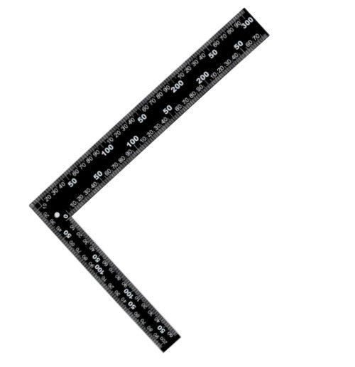 Squadra da falegname in acciaio 200X300 mm