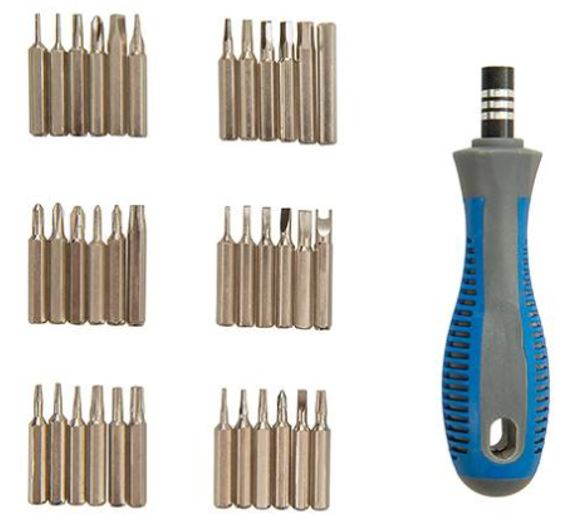 Set cacciavite con punte di precisione 37 pezzi