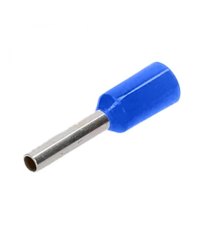 Terminali a tubetto con collare isolato blu sezione 0,75 mm2 X 14 mm lunghezza confezione 500 pz