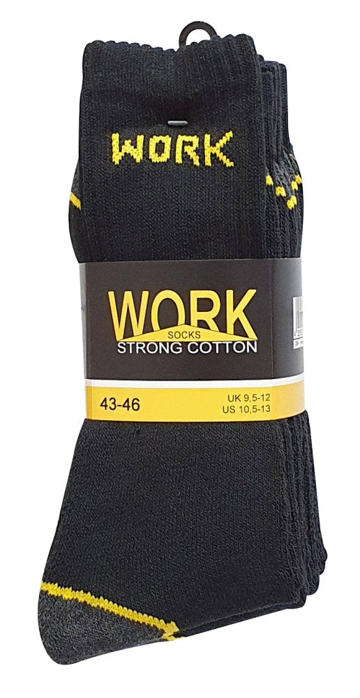 5 paia di calzini WORK uomo professional taglia 43/46 da lavoro